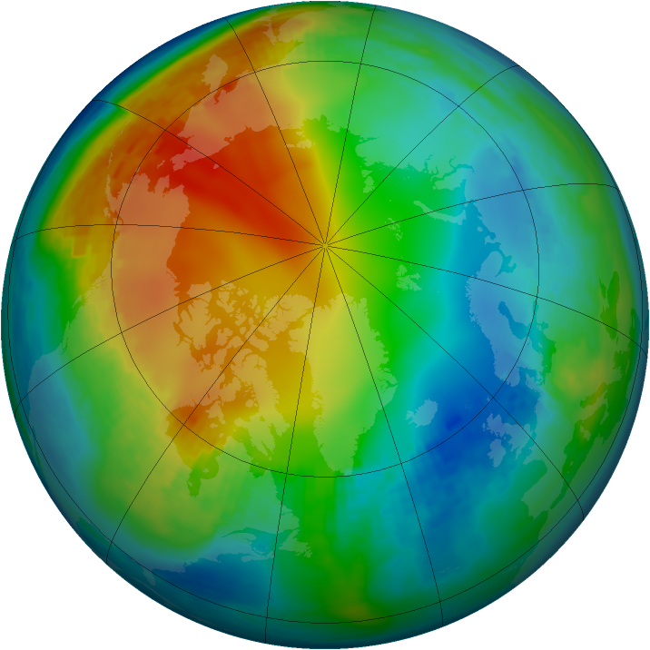 Arctic ozone map for 02 December 1981
